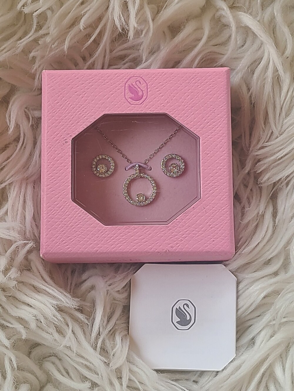 Swarovski 5229050 Women's Creativity Circle Necklace & Earring Set- New In Box